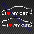 HEART MY CB7 STICKER 7x2 DECAL VINYL HONDA LOVE ACCORD