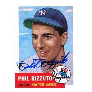  Phil Rizzuto Autographed 1953 Topps Archive Card Sports 