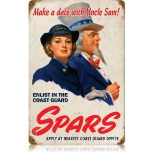  Spars Coast Guard Allied Military Vintage Metal Sign 