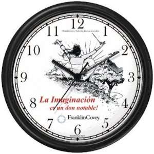 Imagination Is (Spanish Text)   Wall Clock from THE 7 HABITS   CLOCK 