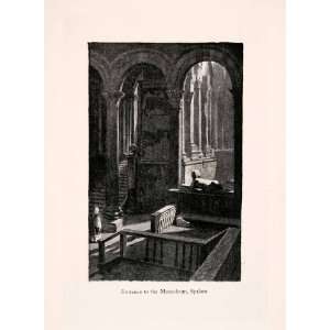  1907 Print Ernest Peixotto Roman Mausoleum Spalato Split 