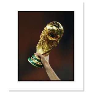2010 Team Spain World Cup Trophy Double Matted 8 x 10 Photograph 