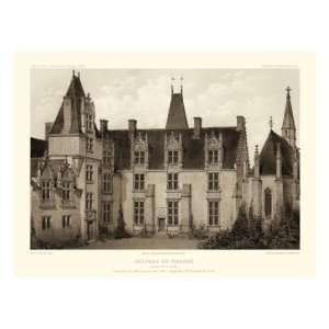  Petite Sepia Chateaux I Giclee Poster Print by Victor 