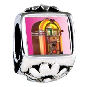  Soufeel Rock N Roll Jukebox Photo Flower European Beads 