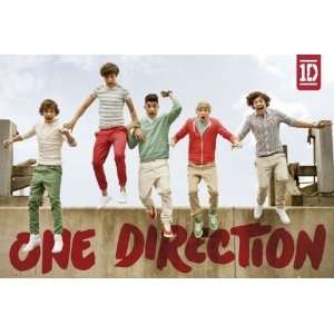 One Direction Poster Band Shot Jumping Off Wall  