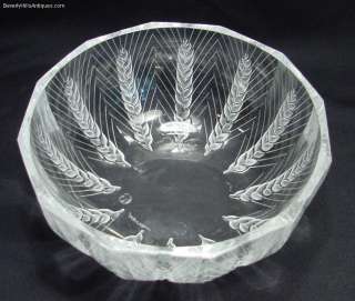 Rare Lalique Ceres Wheat Pattern Bowl Retired Model  