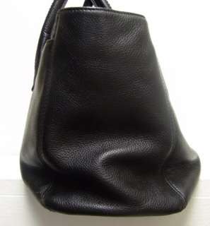   Black Leather MADEMOISELLE Lock CERF Tote 2005 6 w/ Dustbag, Auth Card