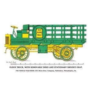  Poster 12 x 18 stock. Flour Truck w/ removable sides and 
