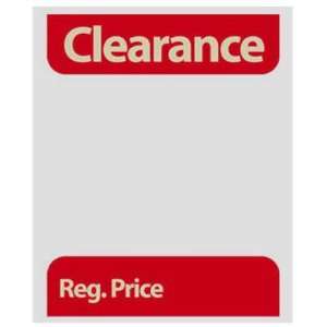   Inc CLRNCE 8.5X11 HOR Horizontal Clearance Sign Stock 8.5 x 11 Pk/50