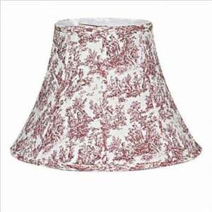  Red Chinoiserie Toile Shade Size 7 x 14 x 11