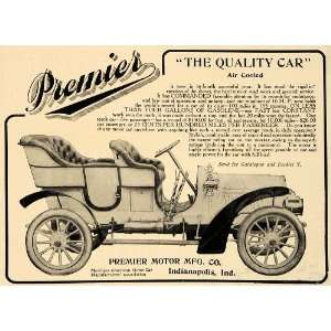  1906 Ad Antique Premier Motor Car Quality Air Cooled 