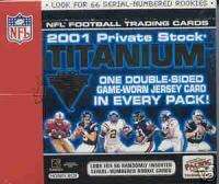 2001 Private Stock Titanium Football 10 Box Lot  