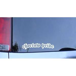  Choctaw Pride Vinyl Sticker   White Automotive