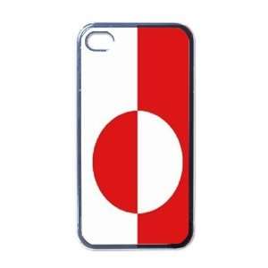    Greenland Flag Black Iphone 4   Iphone 4s Case