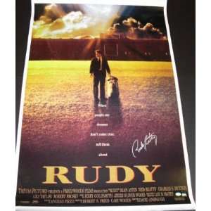  Rudy Ruettiger Autographed Full Size Movie Poster Sports 