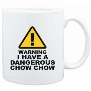    Mug White  WARNING  DANGEROUS Chow Chow  Dogs