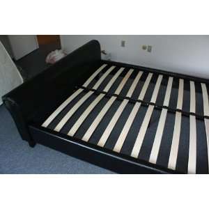  Solid Wood Bed Frame Wrapped with Bi Cast Leather Free 