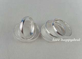 Wholesale 10pcs S80 silver lovers Plain Rings 8 11  