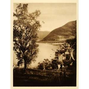 1932 Sogndal Sogn Og Fjordane Norway Fjord Coastline   Original 