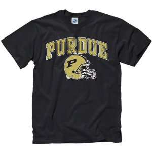  Purdue Boilermakers Black Football Helmet T Shirt Sports 