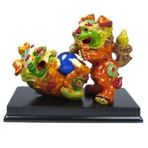  Guardian Lions at Play   3.3  Feng Shui Figurines for Home 