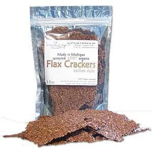 Living Zen Raw Organic Sprouted Flax Crackers  Grocery 