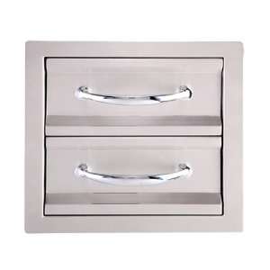 Deluxe Stainless Steel Double Drawers fully enclosed by 