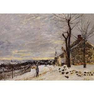  Oil Painting Snowy Weather at Veneux Nadon Alfred Sisley 