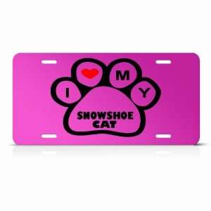  Snowshoe Cats Pink Novelty Animal Metal License Plate Wall 