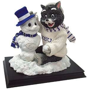   State Wildcats Clothic Mascot & Snowman Figurine