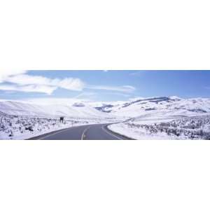  Snow Covered Landscape on Both Sides of a Highway, Highway 