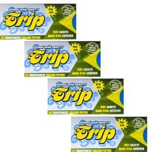   Trip Clear 1.25 Cigarette Rolling Papers, 4 Packs 