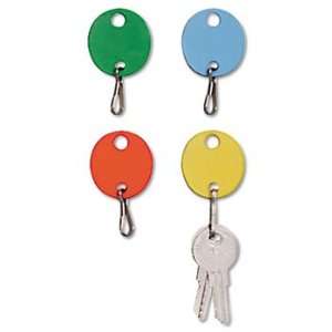  Oval Snap Hook Key Tags Plastic 1 1/2 x 1 1/2 Assorted 20 
