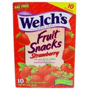 Welchs Strawberry Fruit Snacks 10 ct  Grocery & Gourmet 