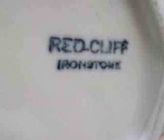 Red Cliff Ironstone White Raised Grape Leaf Teapot  