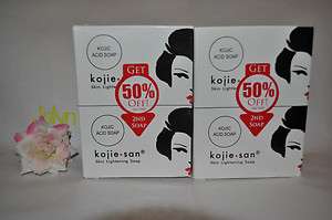 Kojie San Kojic Skin Whitening Soap135g 4pcs  