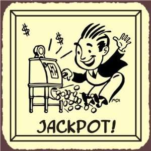  Jackpot Slot Machine Vintage Metal Art Game Room Poker 