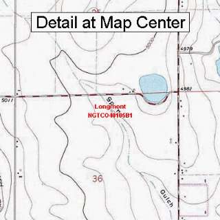 USGS Topographic Quadrangle Map   Longmont, Colorado (Folded 