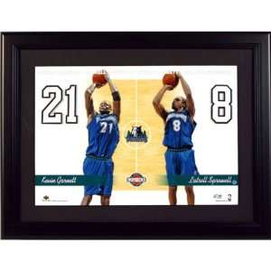  NBA Timberwolves Garnett #21 & Sprewell #8 Jersey Numbers 