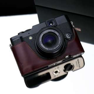 Gariz New leather half case for fuji Fujifilm Finepix X10   Brown 