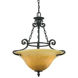 Quoizel AR682XGO Misty Sky 3 Light Ceiling Pendant in Grey Bronze with 