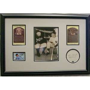 Mickey Mantle and Casey Stengel Autographed HOF Plaque 