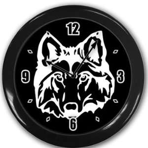  Wolf face Wall Clock Black Great Unique Gift Idea Office 
