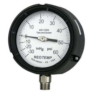 REOTEMP PT45P1A2P04 Process Pressure Gauge, Dry Filled, Stainless 