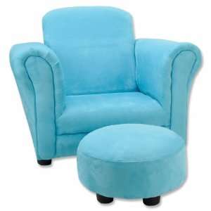  Turquoise Ultrasuede Club Chair Set Blue 