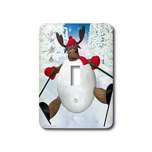 BK Whimsical Reindeer Winter   Clumsy Reindeer   Light Switch Covers 