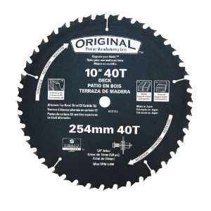  Original 00124 10 Inch 40 Tooth ATB Decking Saw Blade with 
