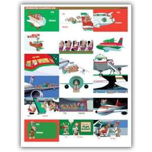  Christmas Gift Tags/Stickers   Airplane