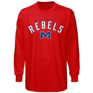 Mississippi Rebels Cardinal Cobra Clutch Long Sleeve T shirt  