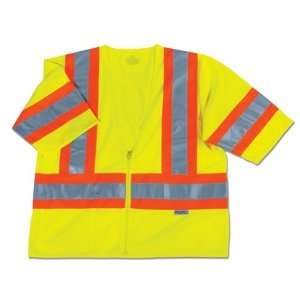  Class 3 Two Tone Zipper Safety Vest with Pocket